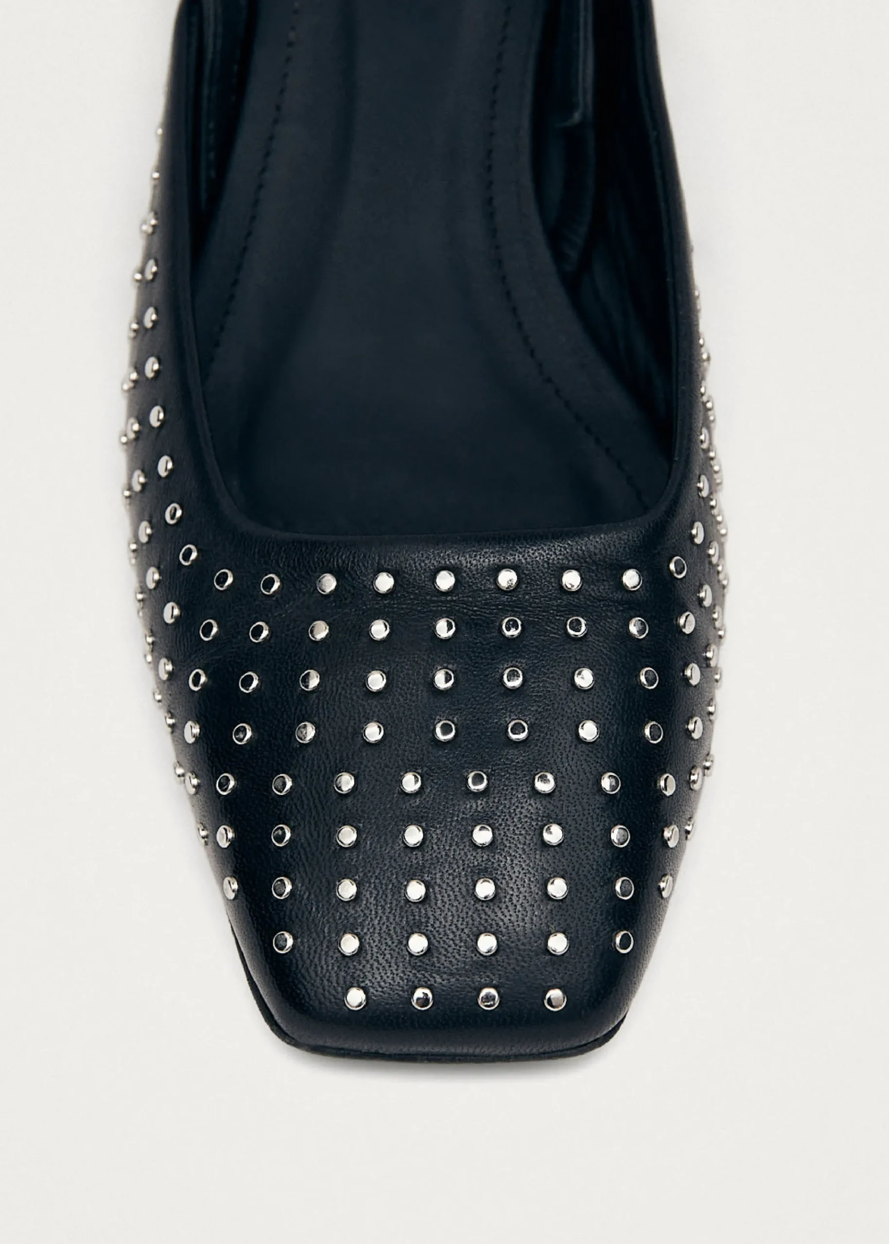 Lindy Studs Black Leather Pumps|ALOHAS Best