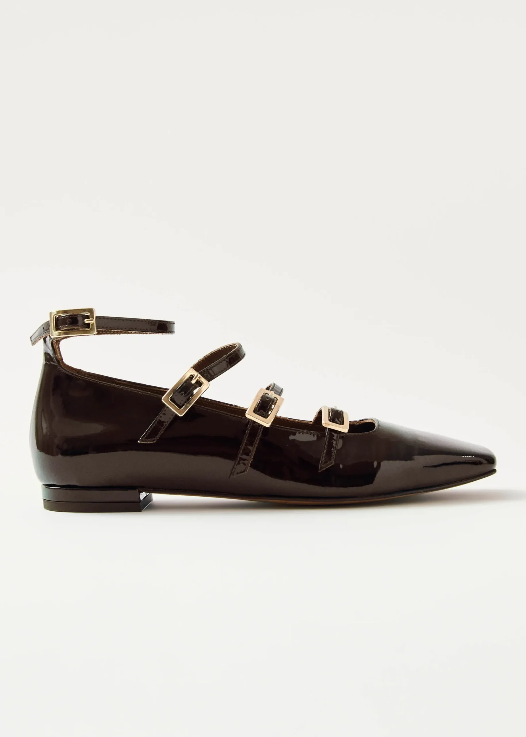 Luke Onix Coffee Brown Leather Ballet Flats|ALOHAS Fashion