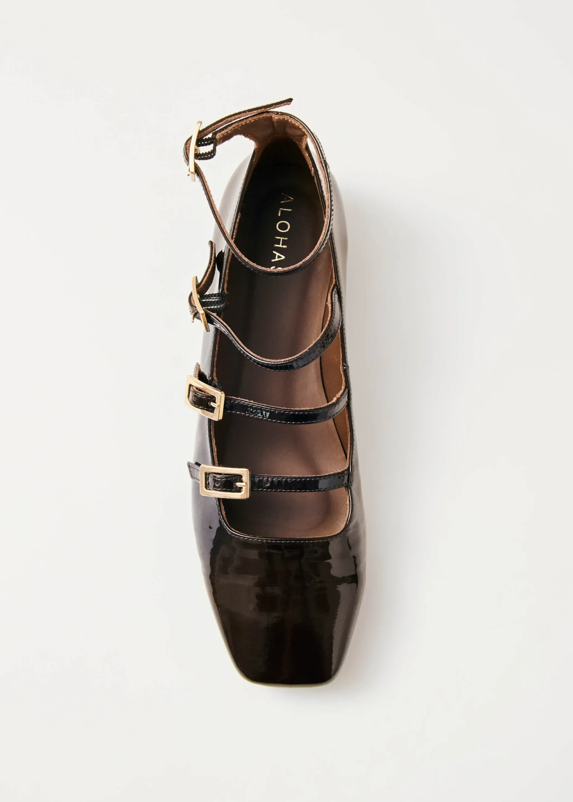 Luke Onix Coffee Brown Leather Ballet Flats|ALOHAS Fashion