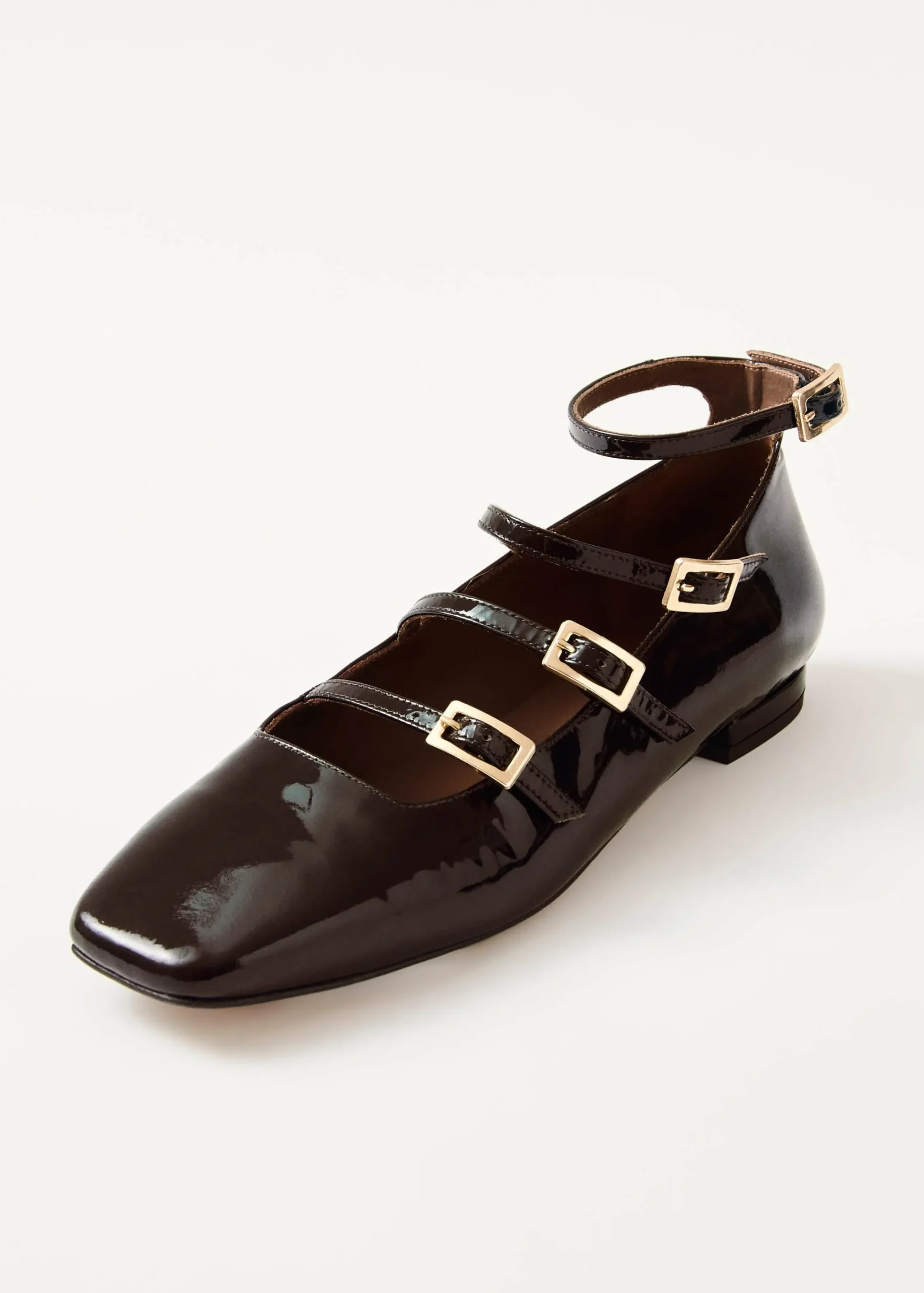 Luke Onix Coffee Brown Leather Ballet Flats|ALOHAS Fashion