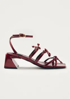 Luzelle Onix Burgundy Leather Sandals|ALOHAS Online