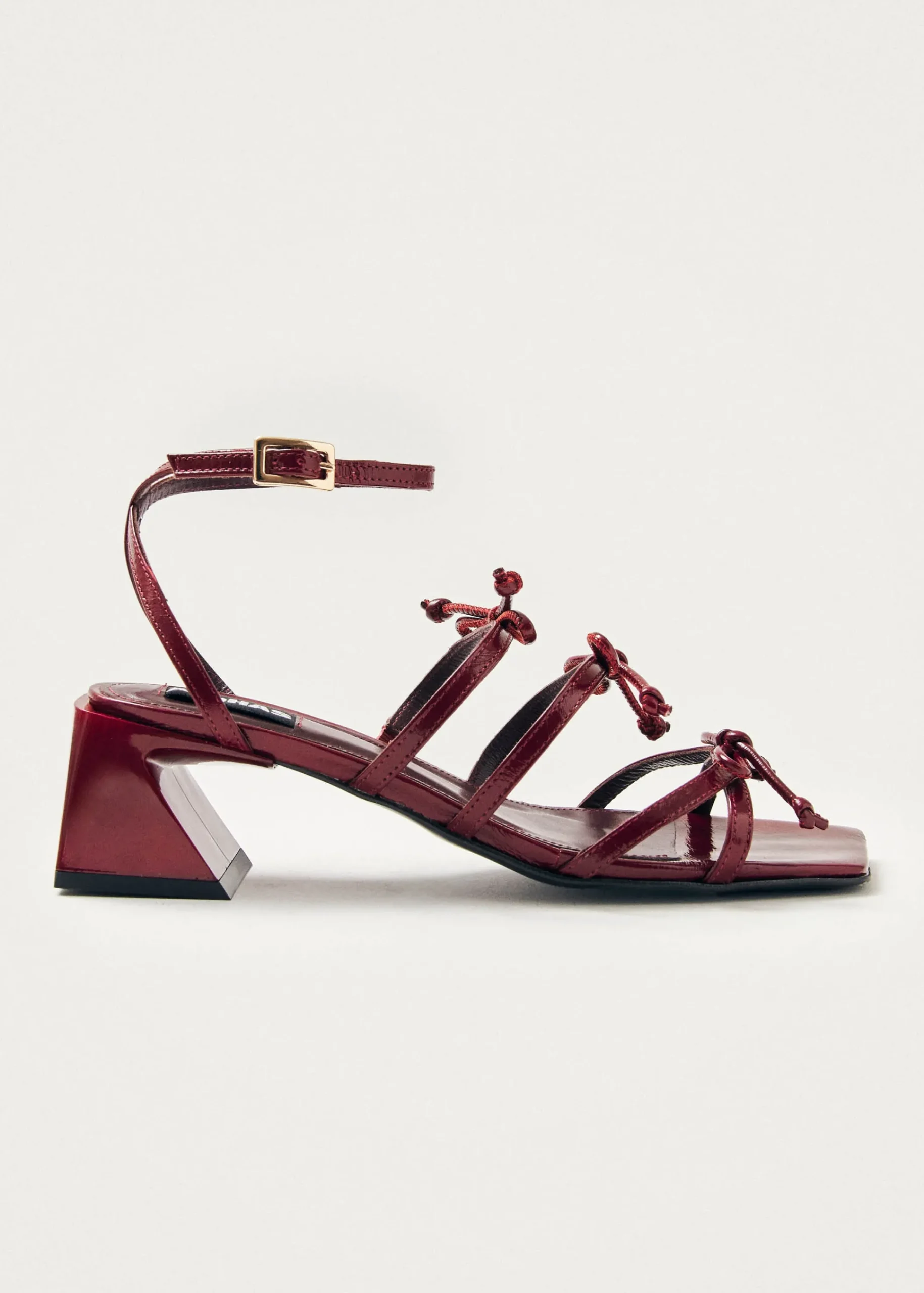 Luzelle Onix Burgundy Leather Sandals|ALOHAS Online