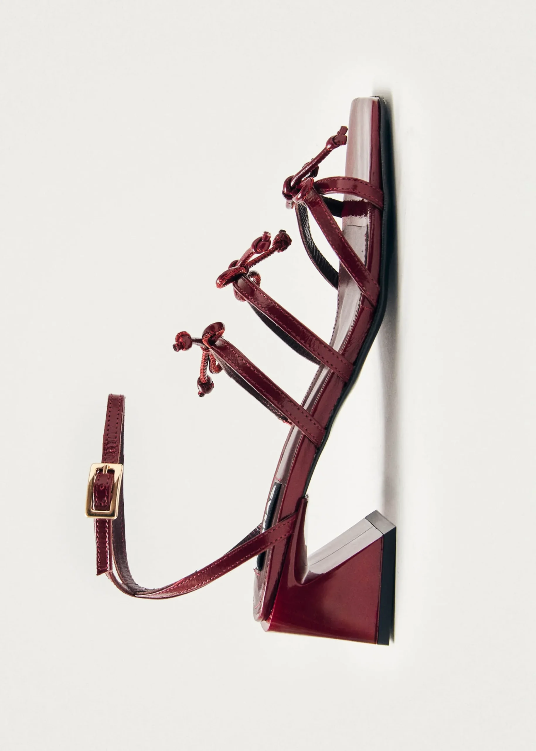 Luzelle Onix Burgundy Leather Sandals|ALOHAS Online