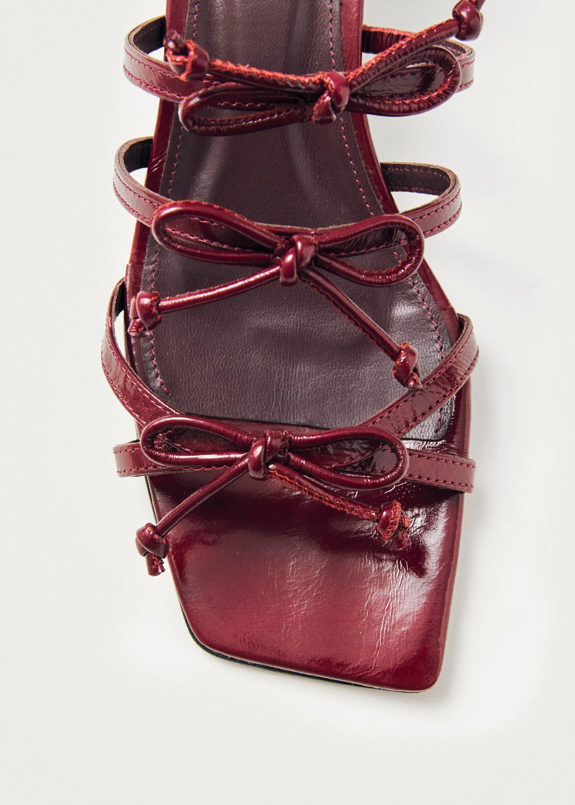 Luzelle Onix Burgundy Leather Sandals|ALOHAS Online
