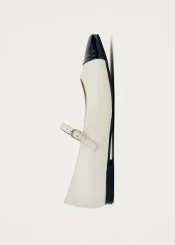 Musa Bicolor Black Cream Leather Ballet Flats|ALOHAS Best