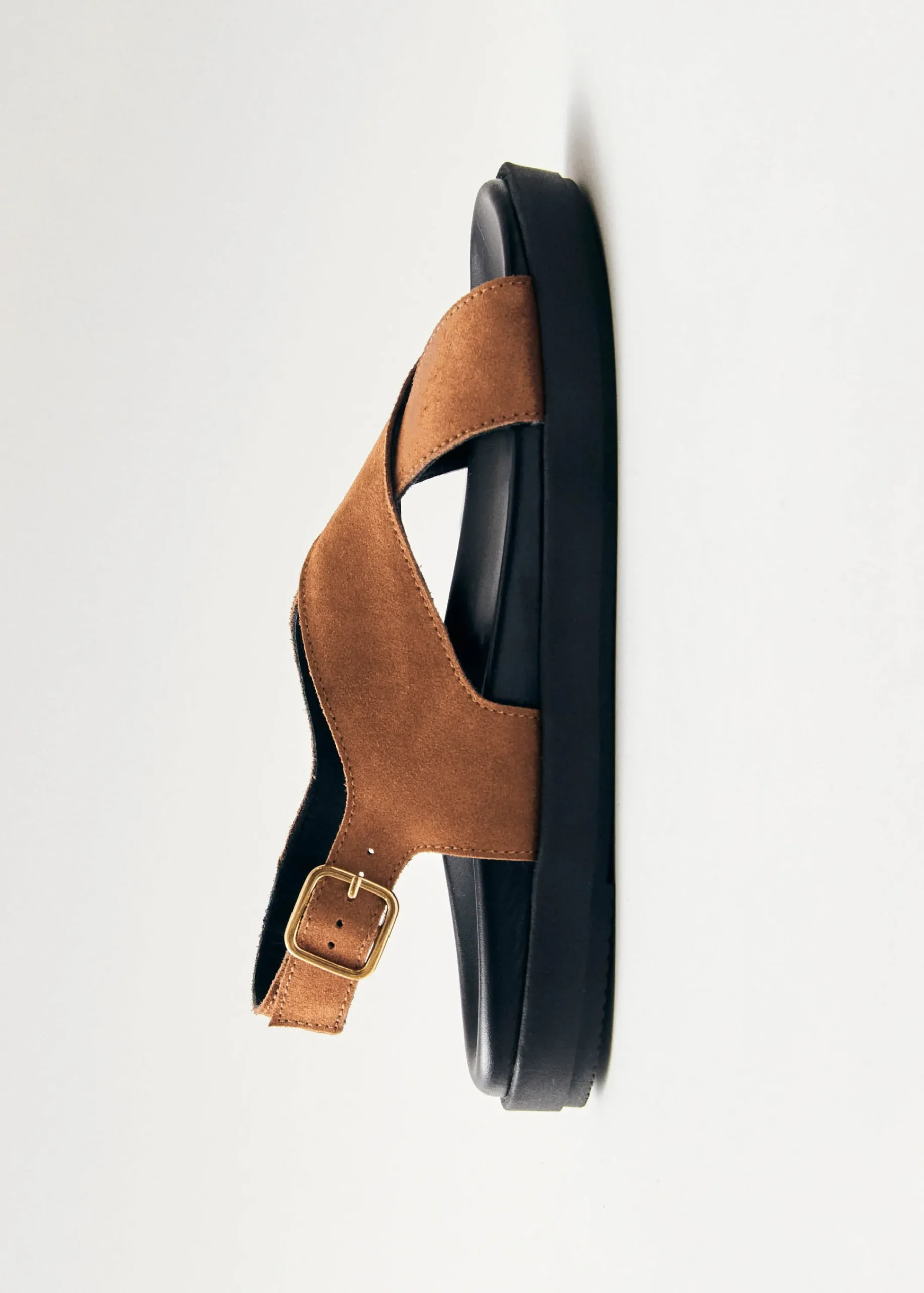 Nico Suede Brown Leather Sandals|ALOHAS Outlet