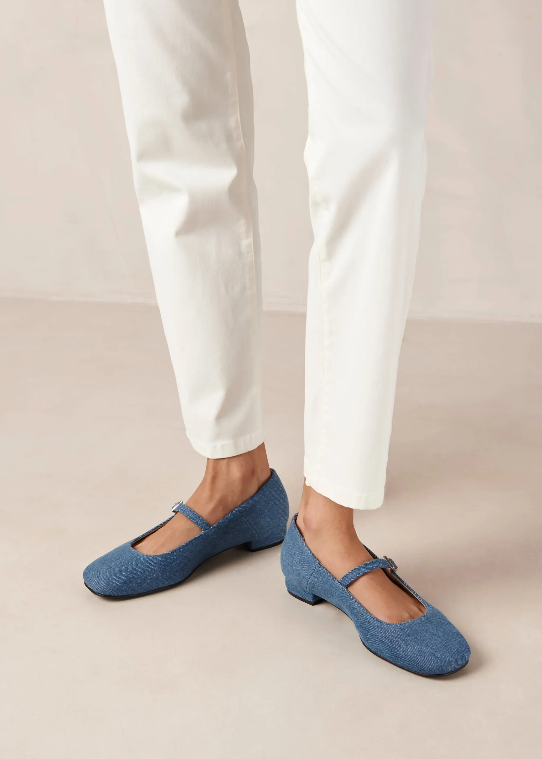 Por Do Sol Denim Blue Denim Ballet Flats|ALOHAS Hot