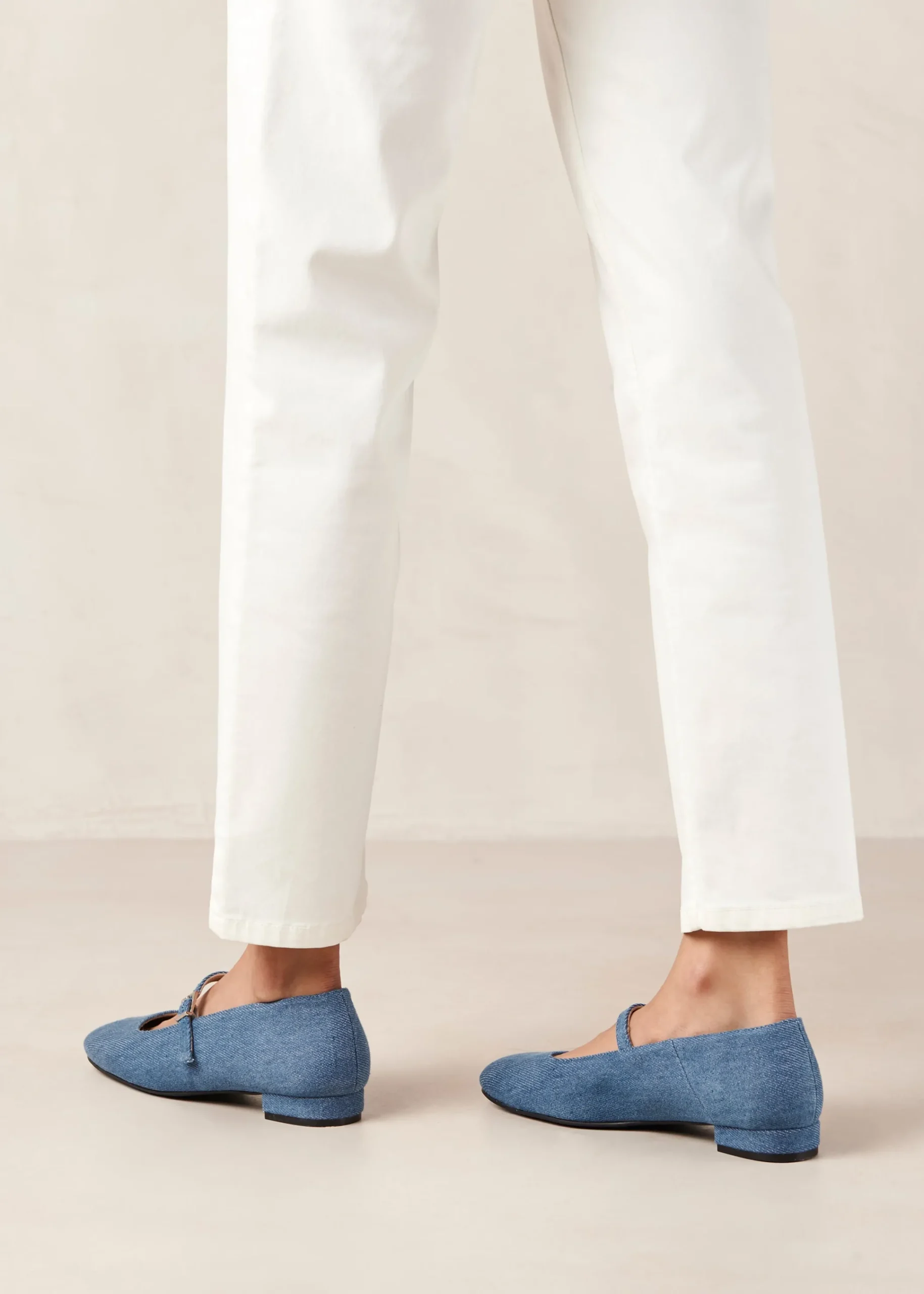 Por Do Sol Denim Blue Denim Ballet Flats|ALOHAS Hot