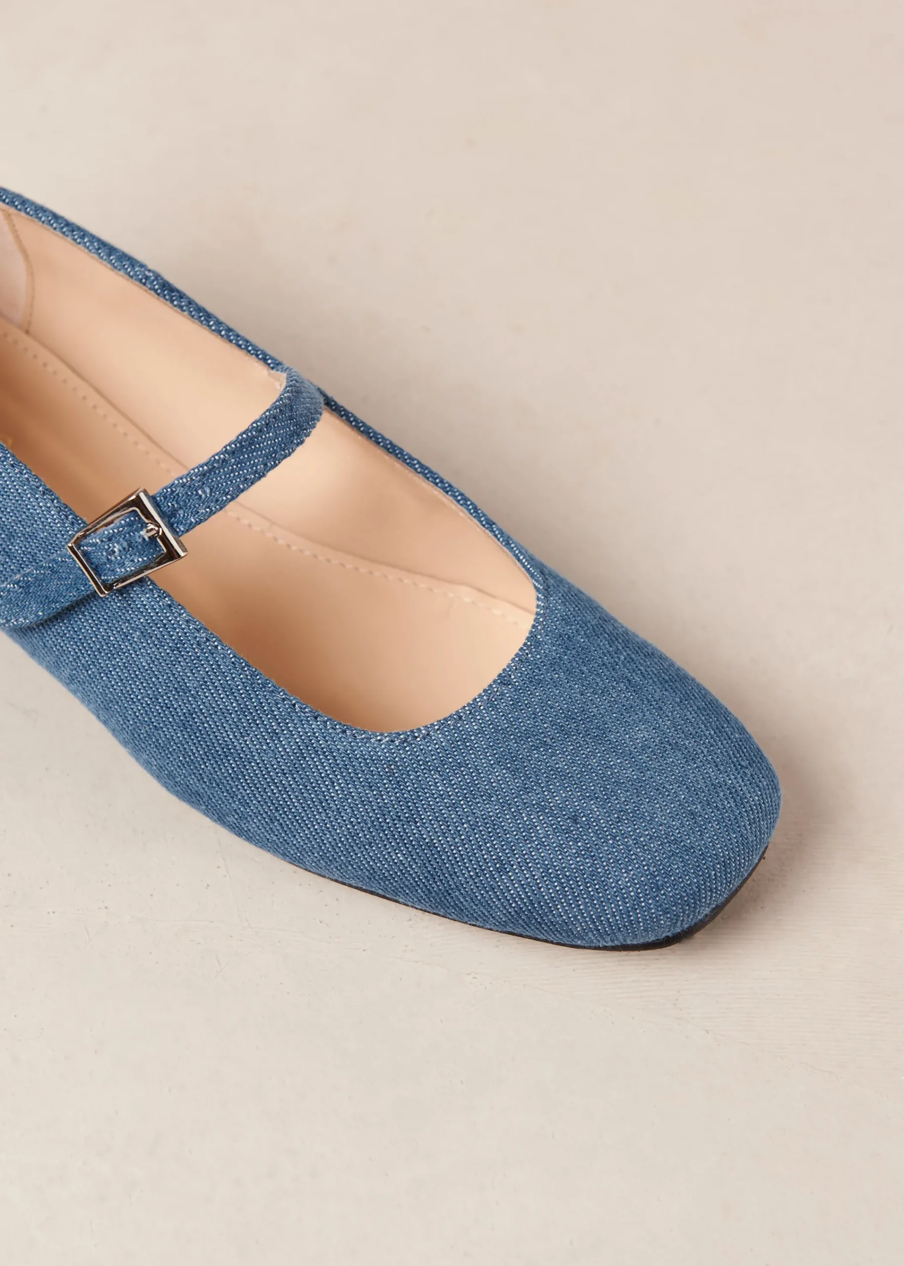 Por Do Sol Denim Blue Denim Ballet Flats|ALOHAS Hot