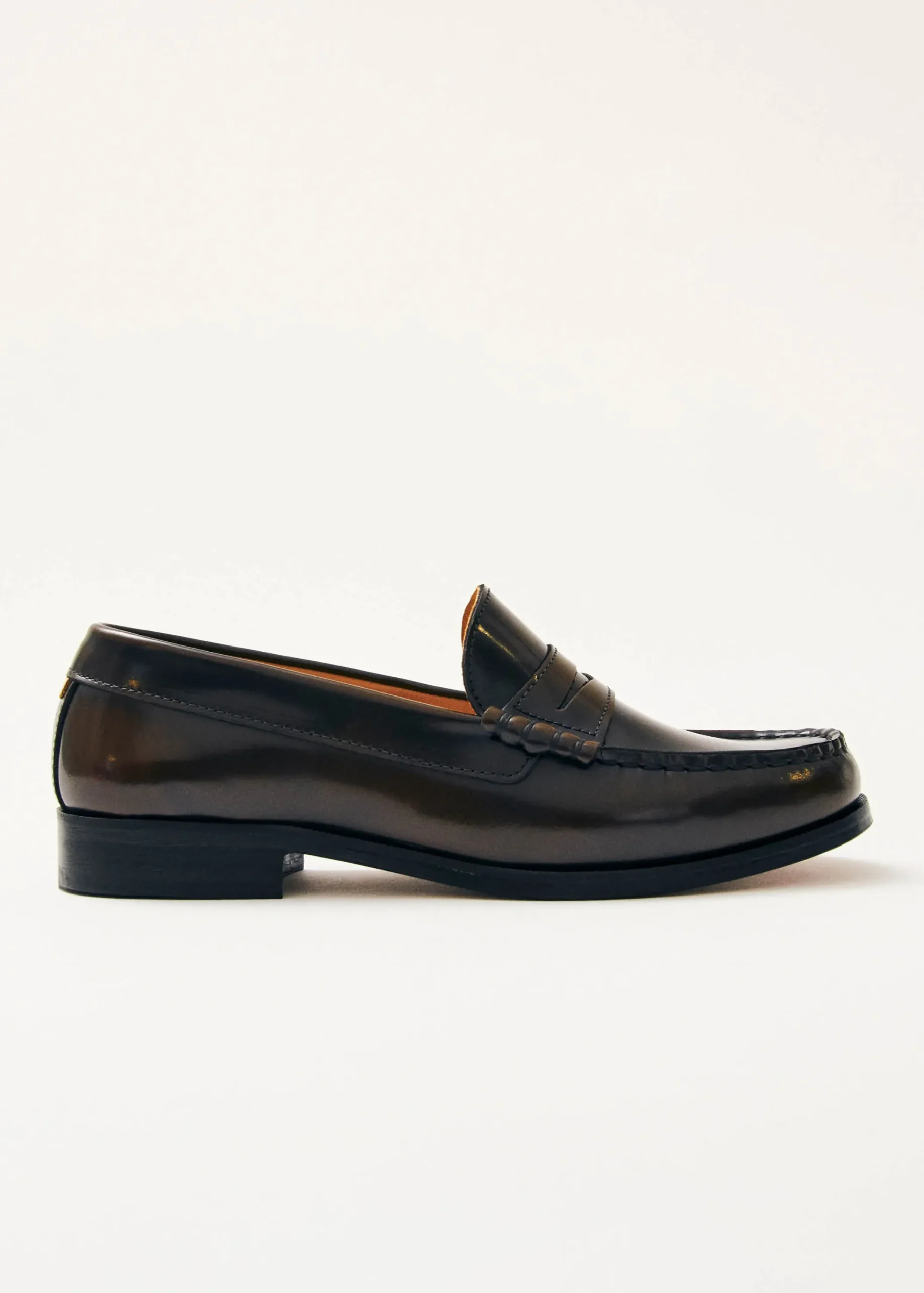 Rivet Brushed Coffee Brown Leather Loafers|ALOHAS Sale