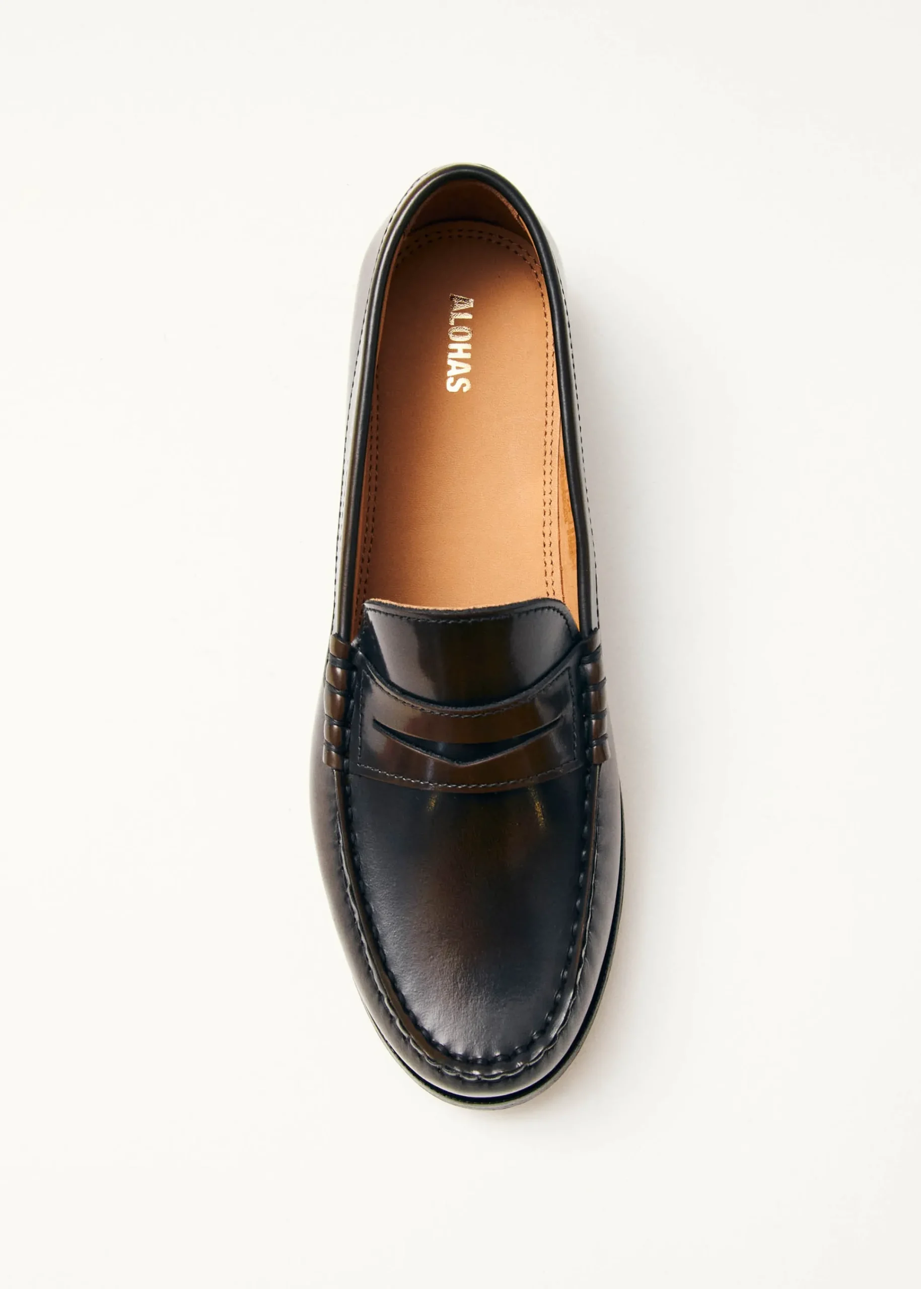 Rivet Brushed Coffee Brown Leather Loafers|ALOHAS Sale