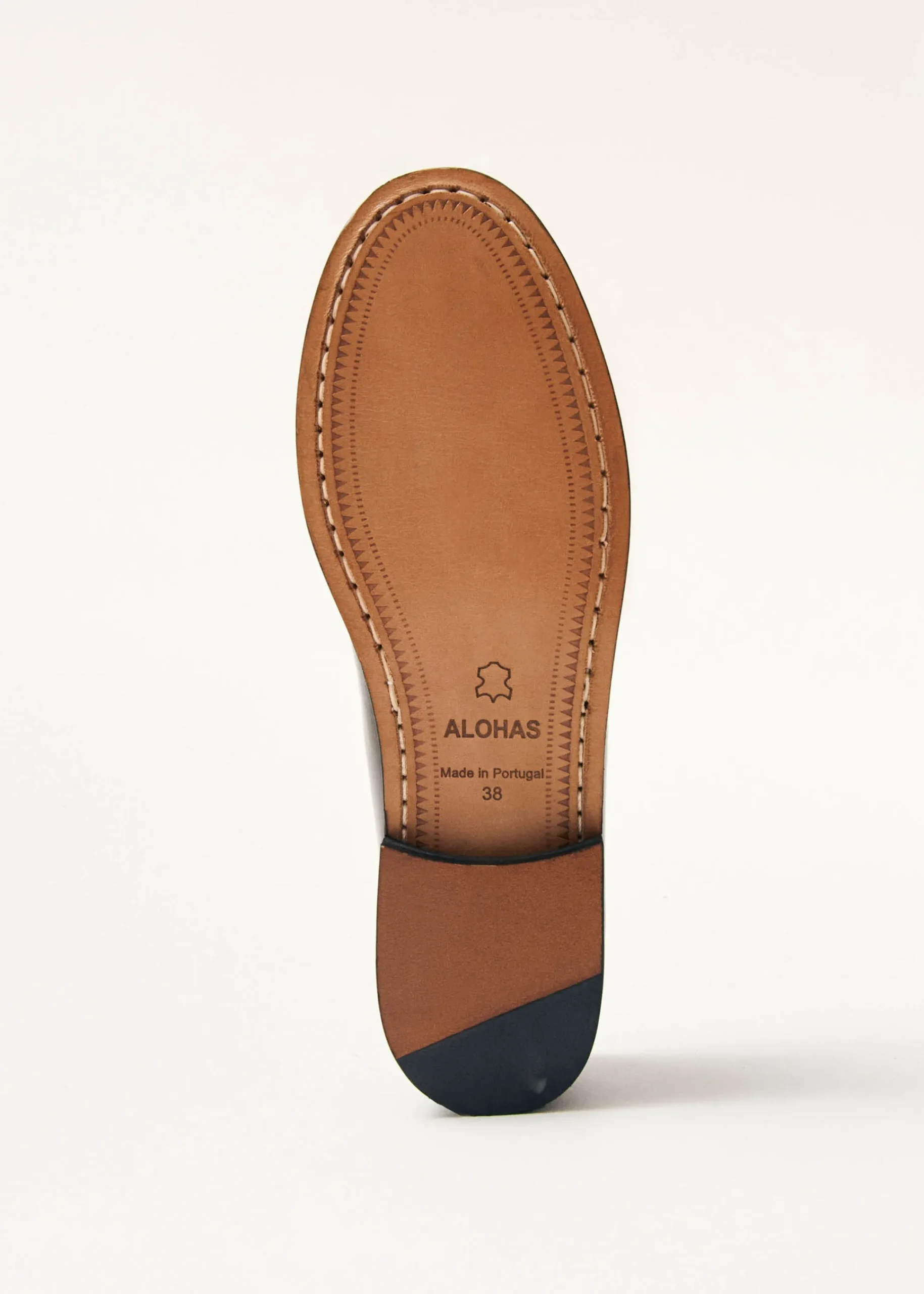 Rivet Brushed Coffee Brown Leather Loafers|ALOHAS Sale