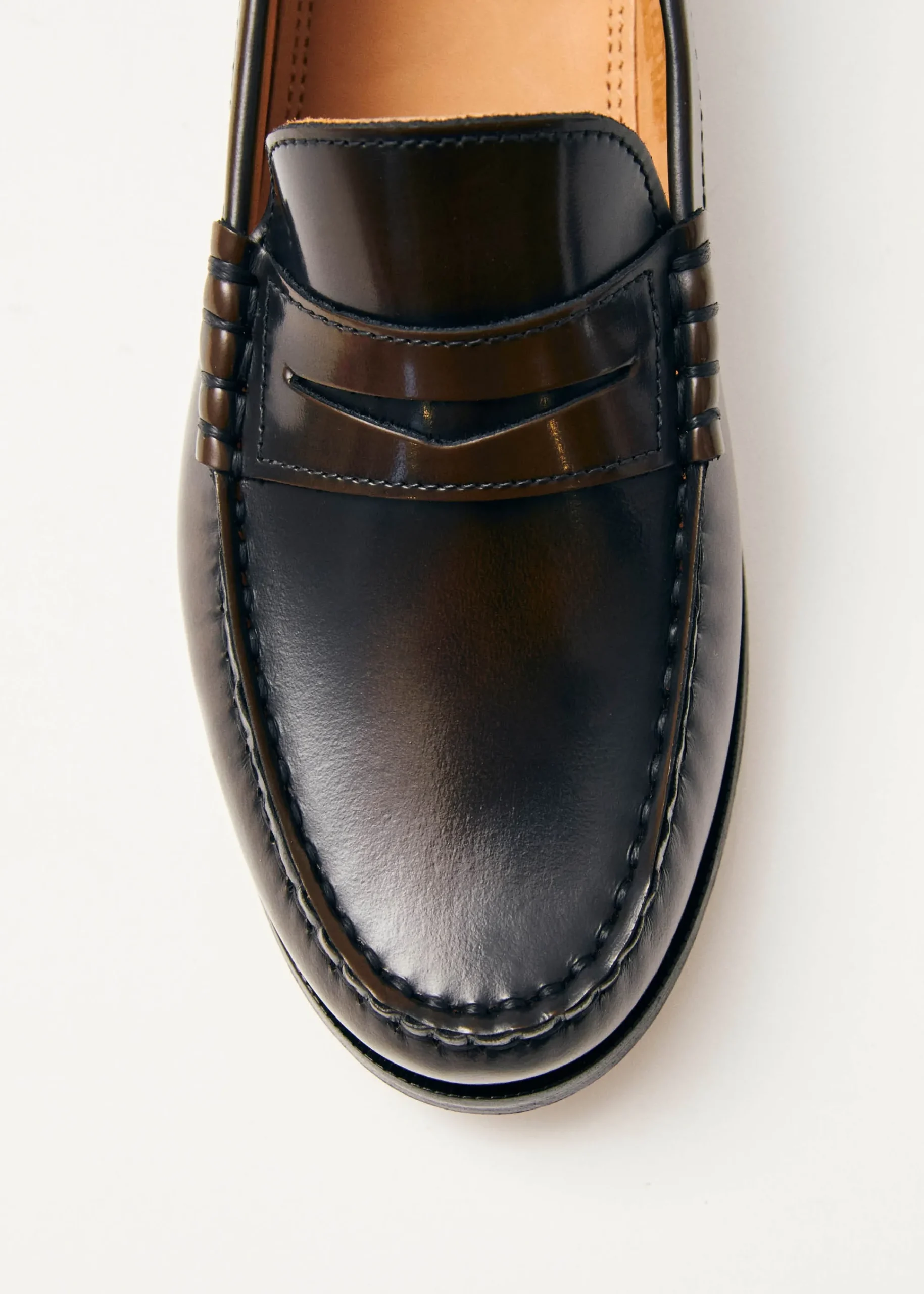 Rivet Brushed Coffee Brown Leather Loafers|ALOHAS Sale