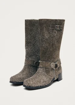 Rocky Suede Fuzzy Dust Khaki|ALOHAS New