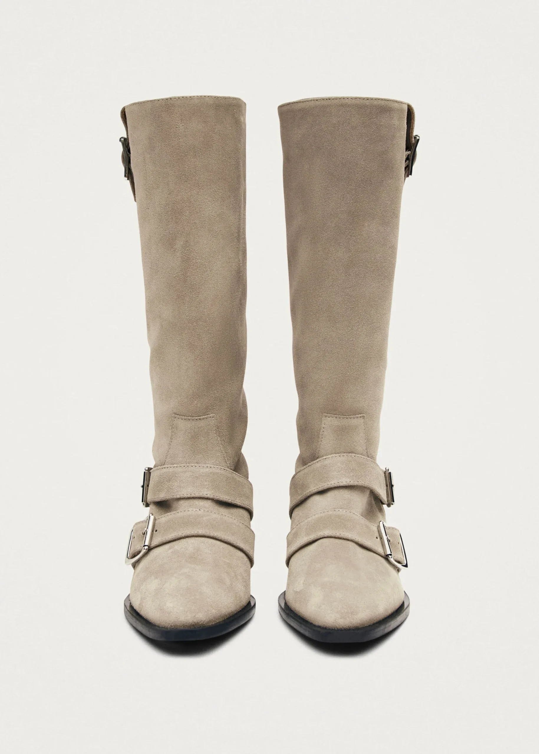 Ryder Suede Beige Leather Boots|ALOHAS Outlet