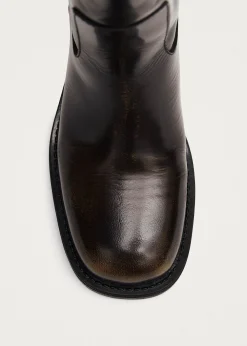 Sajan Leather Boots|ALOHAS New