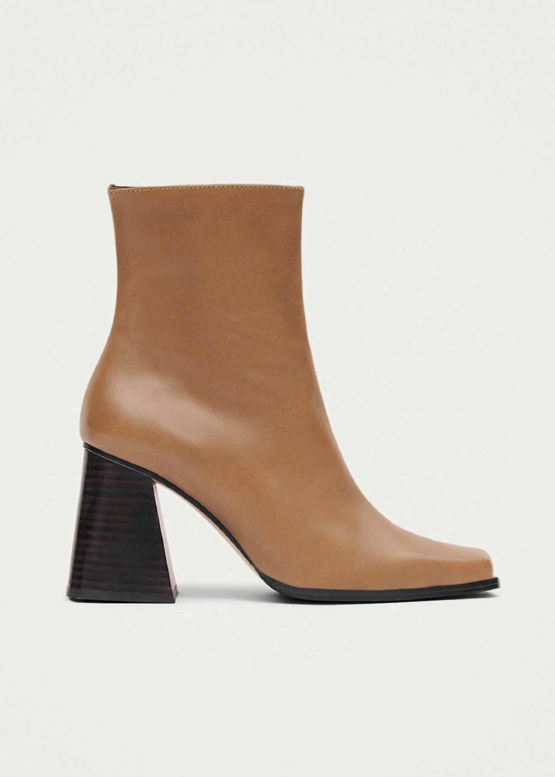 South Bicolor Camel Beige Leather Ankle Boots|ALOHAS Fashion