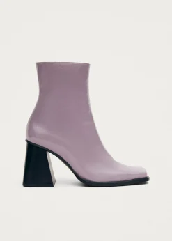 South Onix Mauve Leather Boots|ALOHAS New