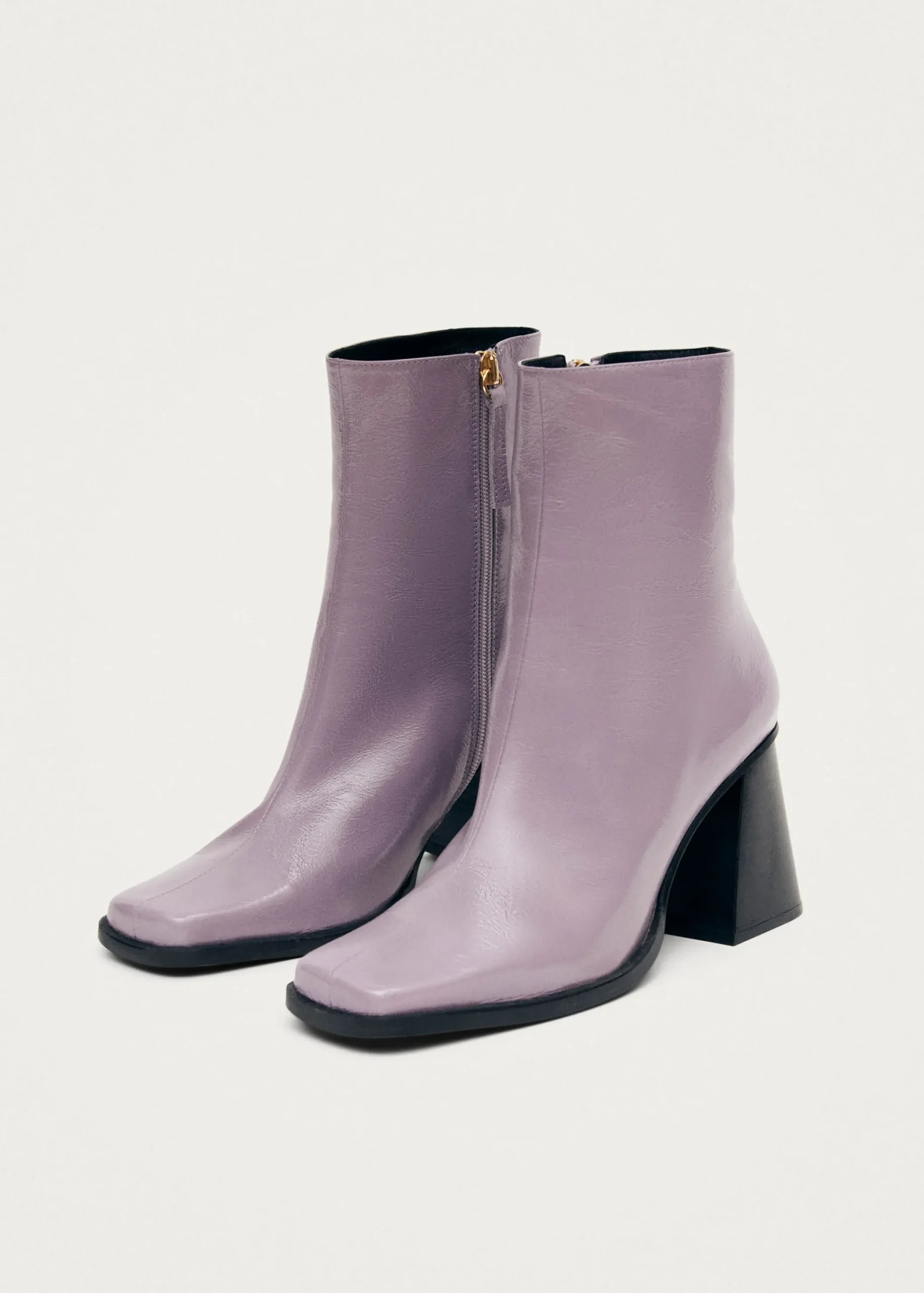South Onix Mauve Leather Boots|ALOHAS New