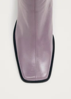 South Onix Mauve Leather Boots|ALOHAS New