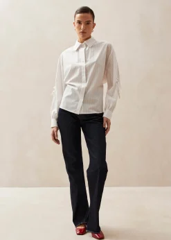Sugar Red Thin Stripes Shirt|ALOHAS New