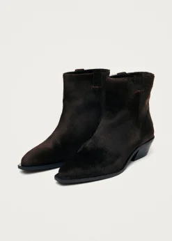 Syd Soft Dark Brown Leather Ankle Boots|ALOHAS Online