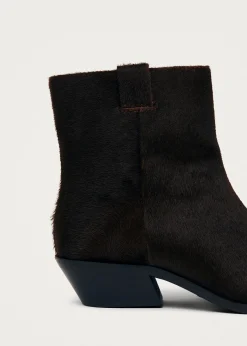 Syd Soft Dark Brown Leather Ankle Boots|ALOHAS Online