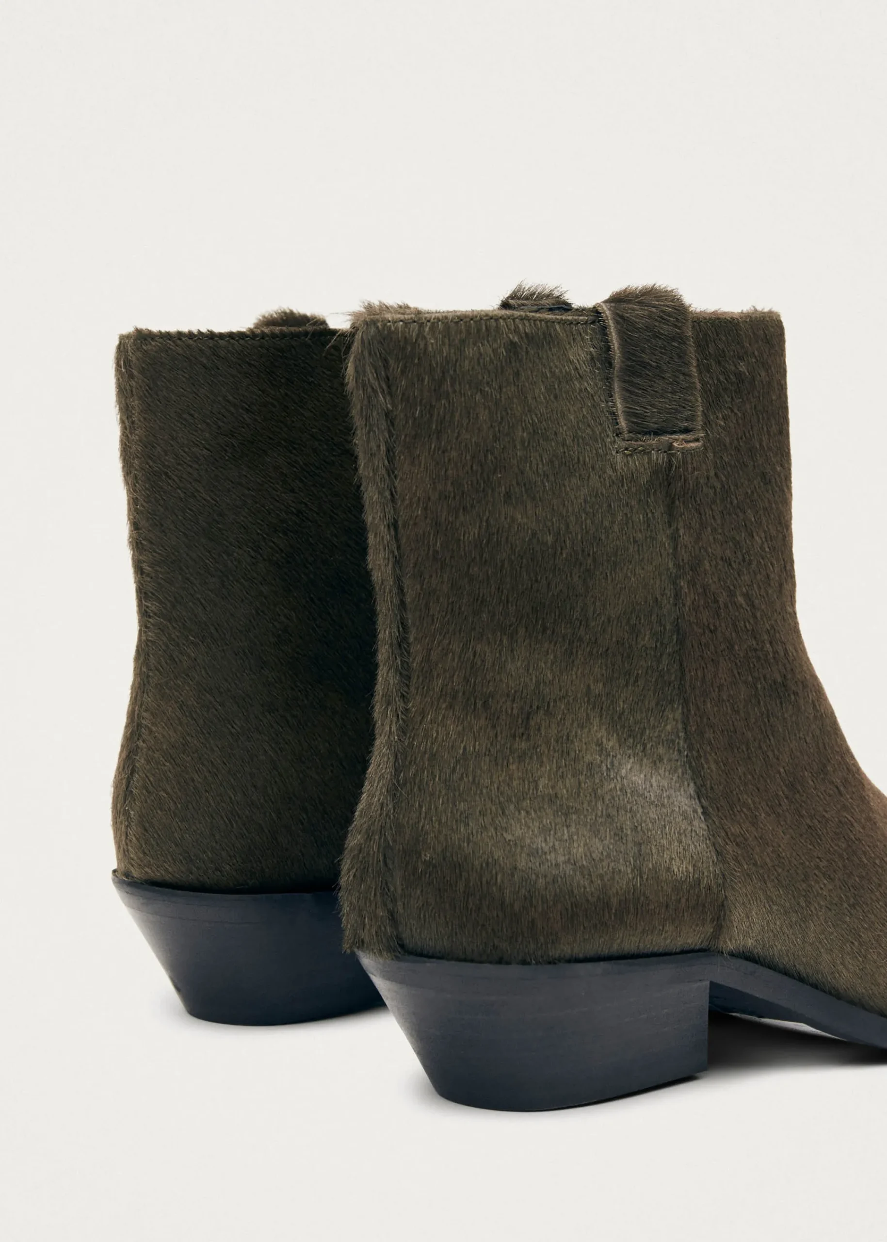 Syd Soft Khaki Leather Ankle Boots|ALOHAS Online