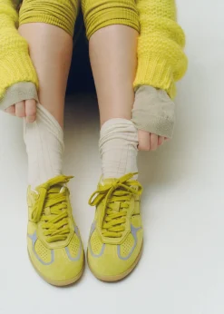 Tb.490 Rife Acid Green Leather Sneakers|ALOHAS Best