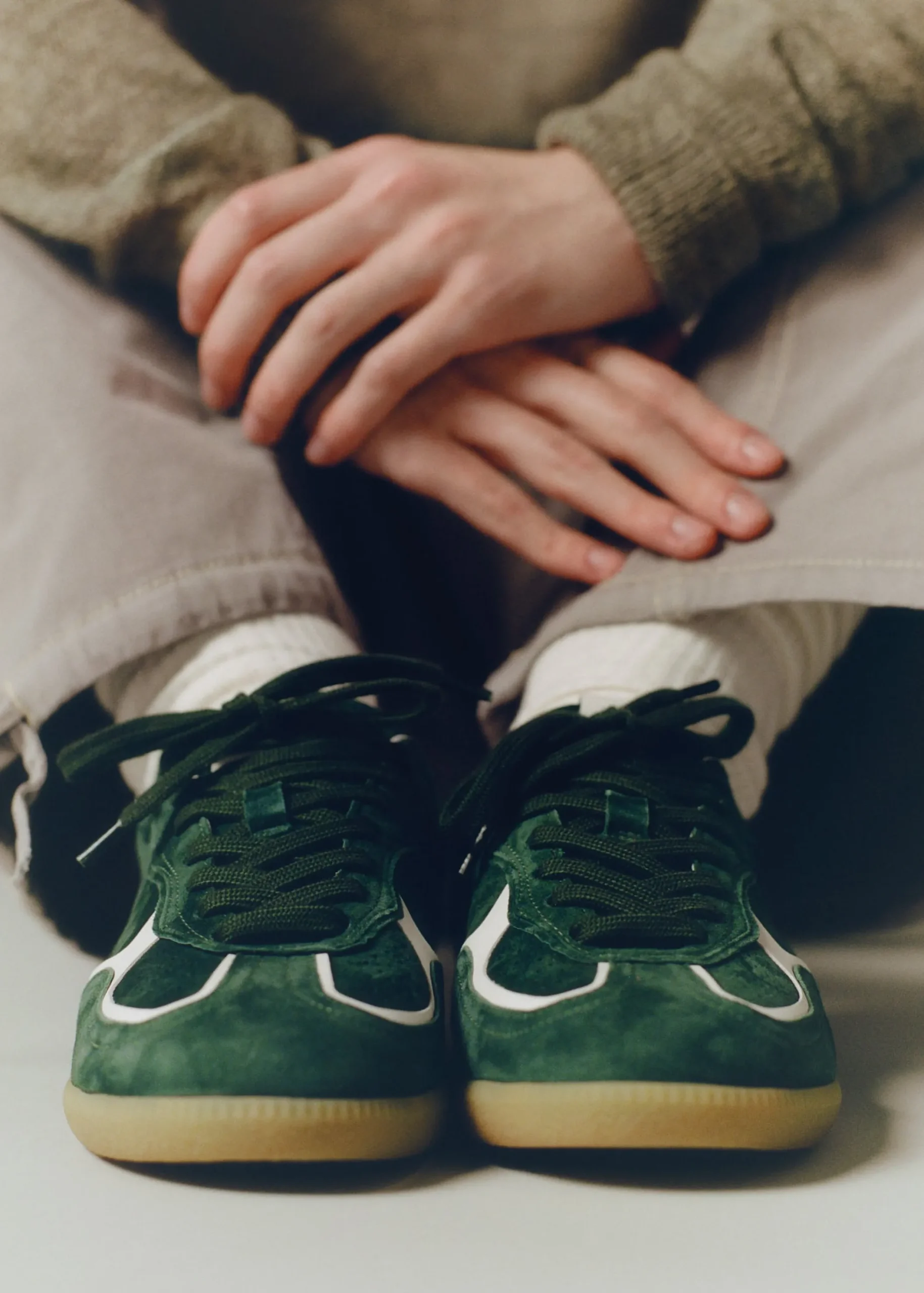 Tb.490 Rife Forest Green Leather Sneakers|ALOHAS Clearance