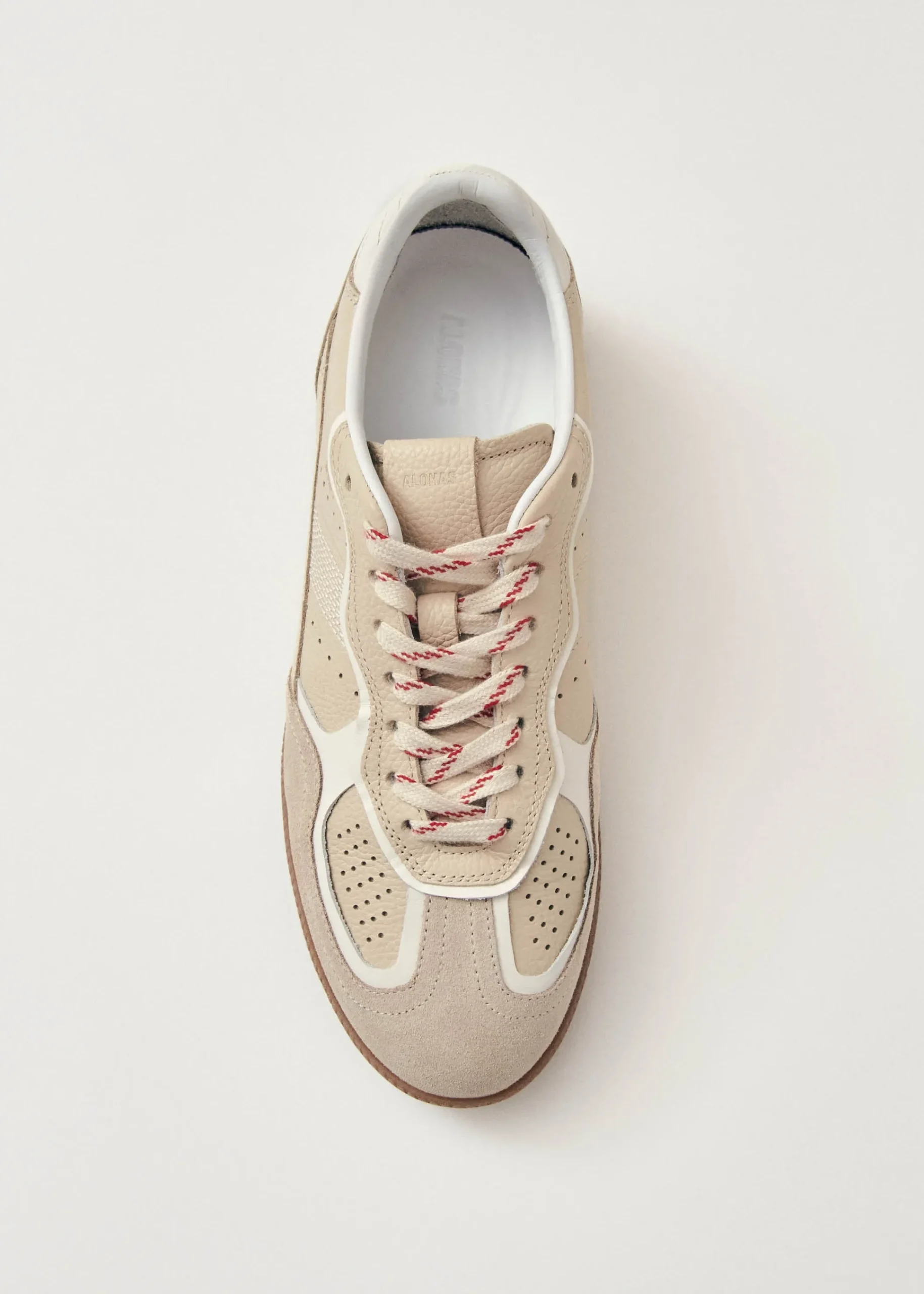 Tb.490 Rife Grain Cream Leather Sneakers|ALOHAS Discount
