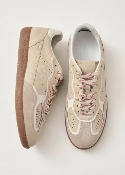 Tb.490 Rife Grain Cream Leather Sneakers|ALOHAS Discount