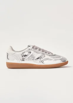 Tb.490 Rife Shimmer Silver Cream Leather Sneakers|ALOHAS Discount