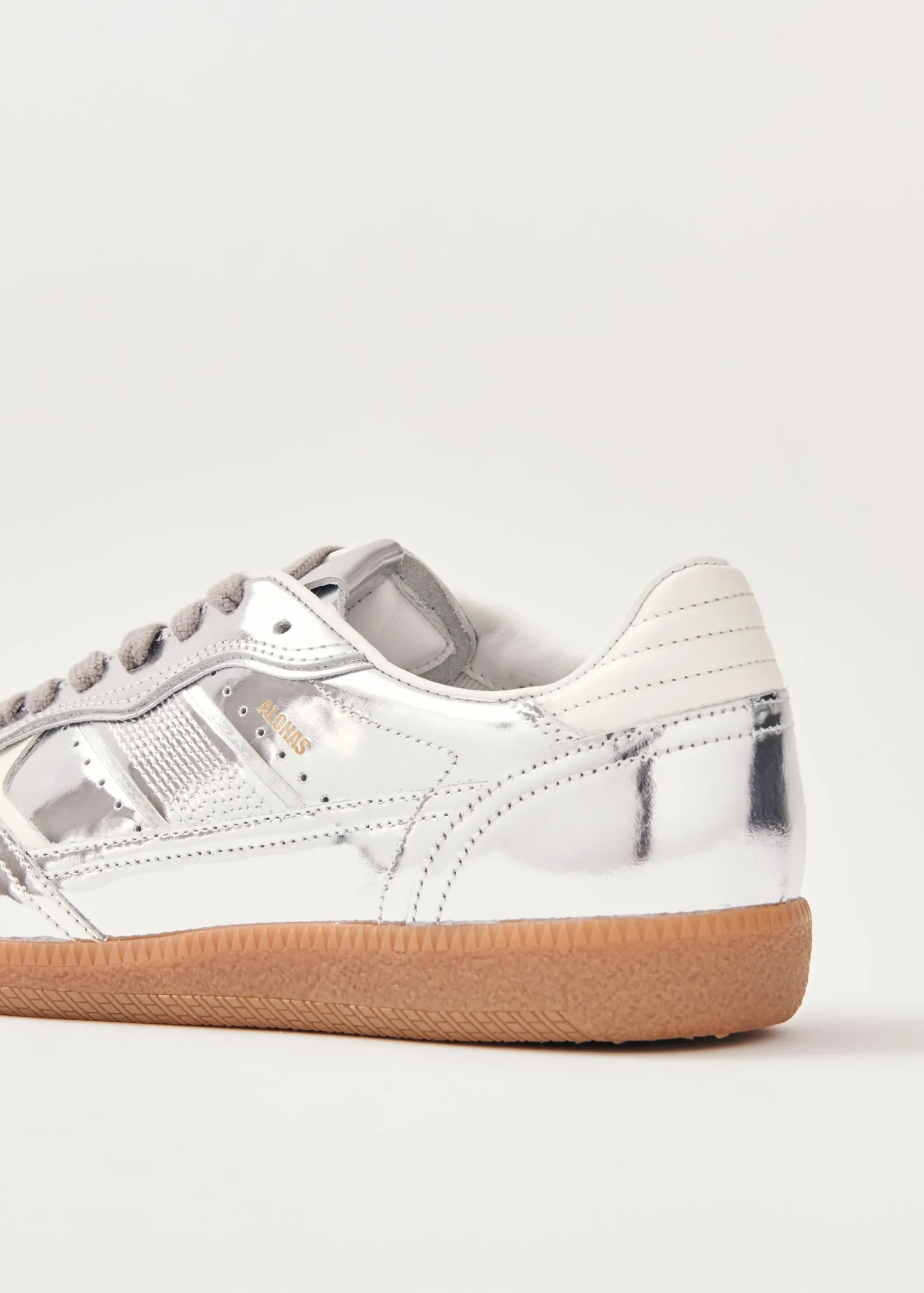 Tb.490 Rife Shimmer Silver Cream Leather Sneakers|ALOHAS Discount