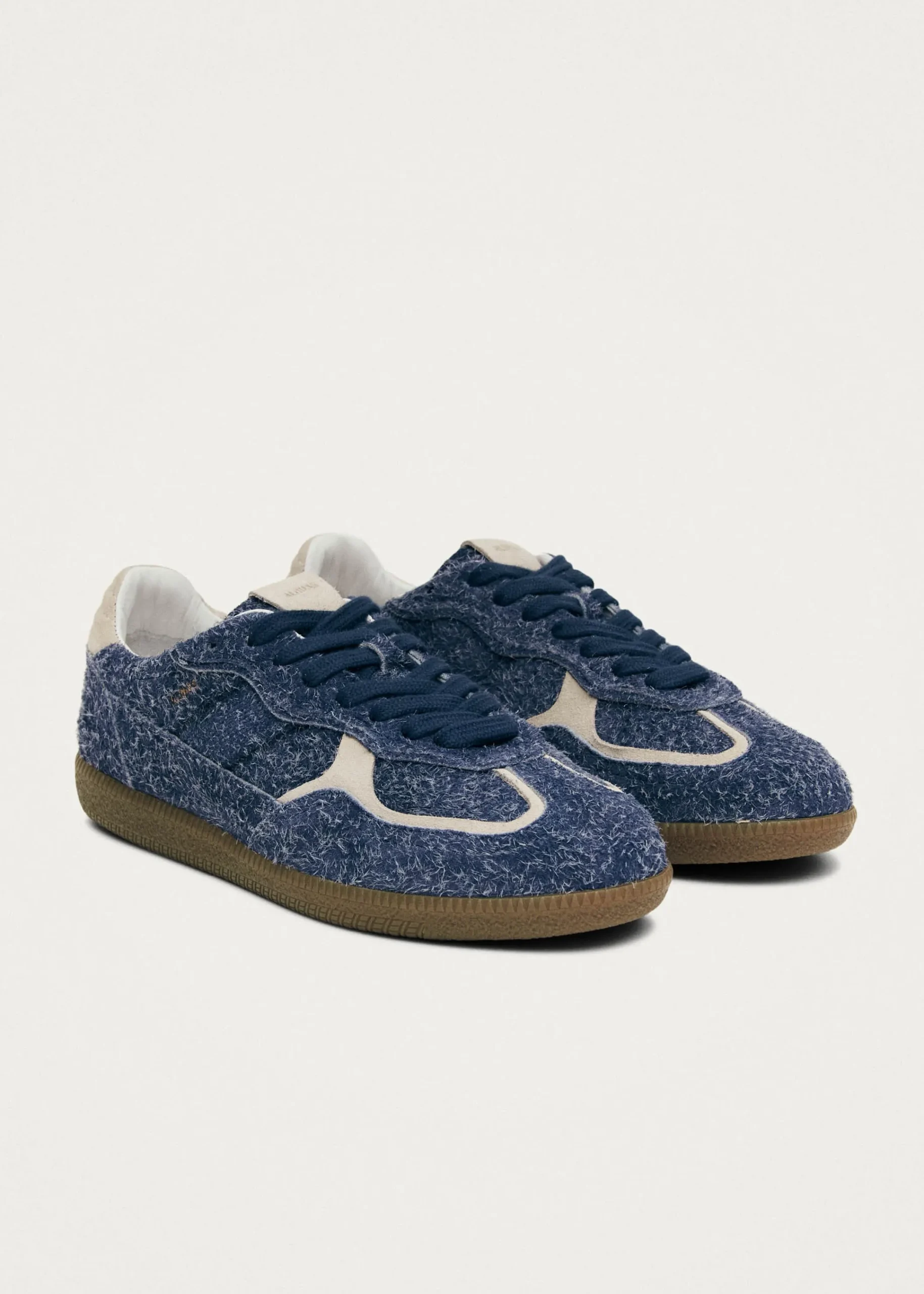 Tb.490 Rife Suede Fuzzy Blue Leather Sneakers|ALOHAS New