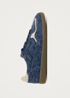 Tb.490 Rife Suede Fuzzy Blue Leather Sneakers|ALOHAS New