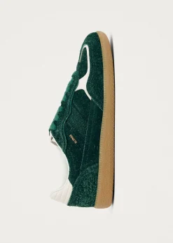 Tb.490 Rife Suede Fuzzy Green Leather Sneakers|ALOHAS Clearance