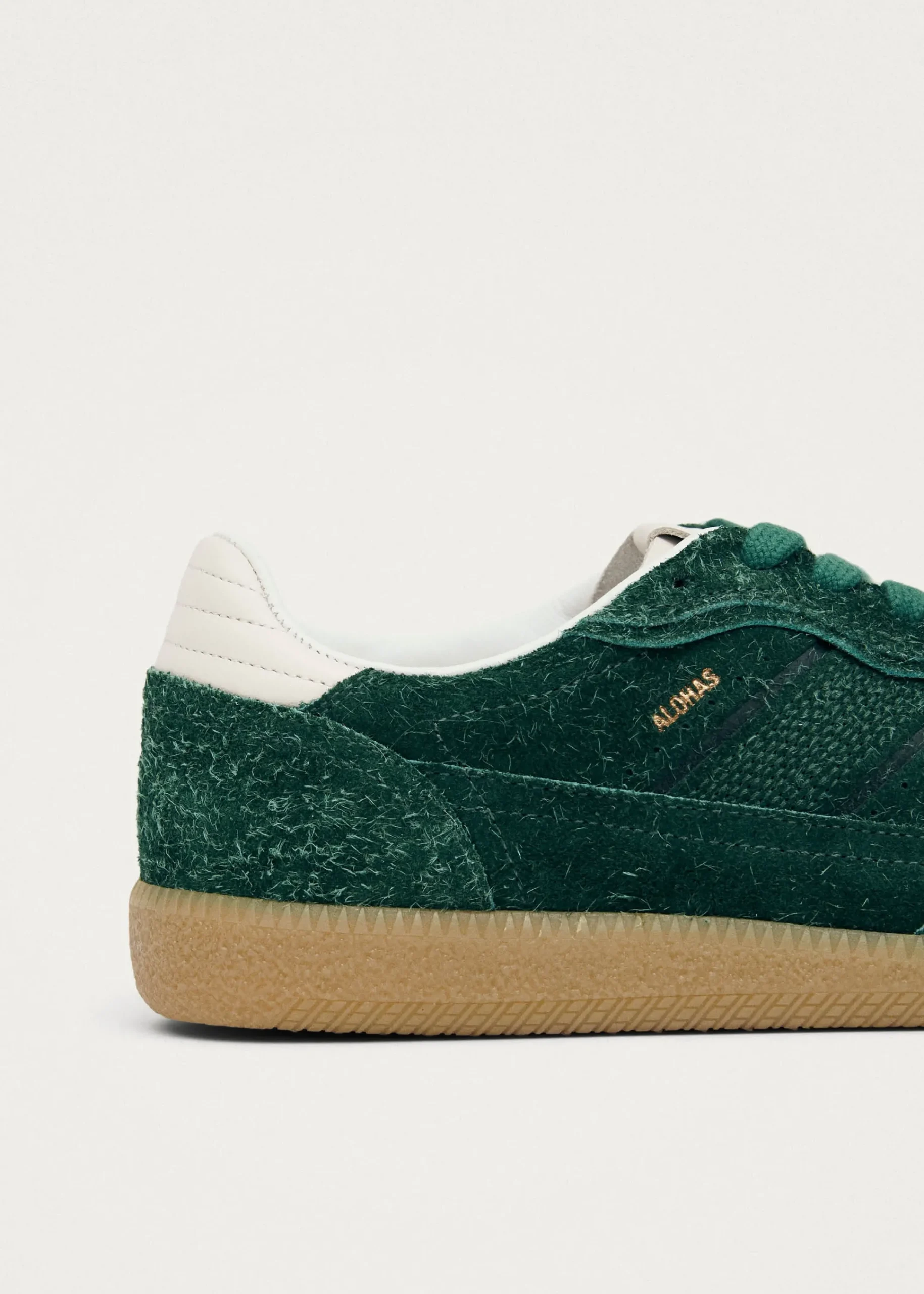Tb.490 Rife Suede Fuzzy Green Leather Sneakers|ALOHAS Clearance