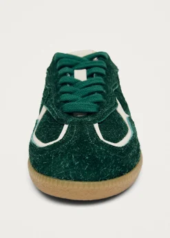 Tb.490 Rife Suede Fuzzy Green Leather Sneakers|ALOHAS Clearance