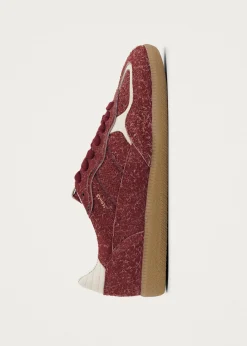 Tb.490 Rife Suede Fuzzy Red Leather Sneakers|ALOHAS Outlet