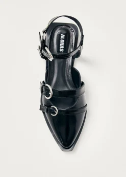 Thalara Onix Black Leather Ballet Flats|ALOHAS Discount