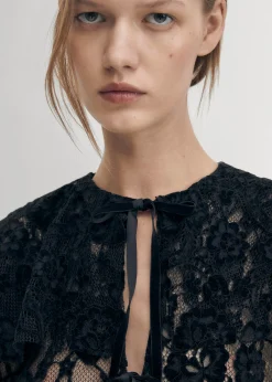Tolpa Lace Black Blouse|ALOHAS Discount