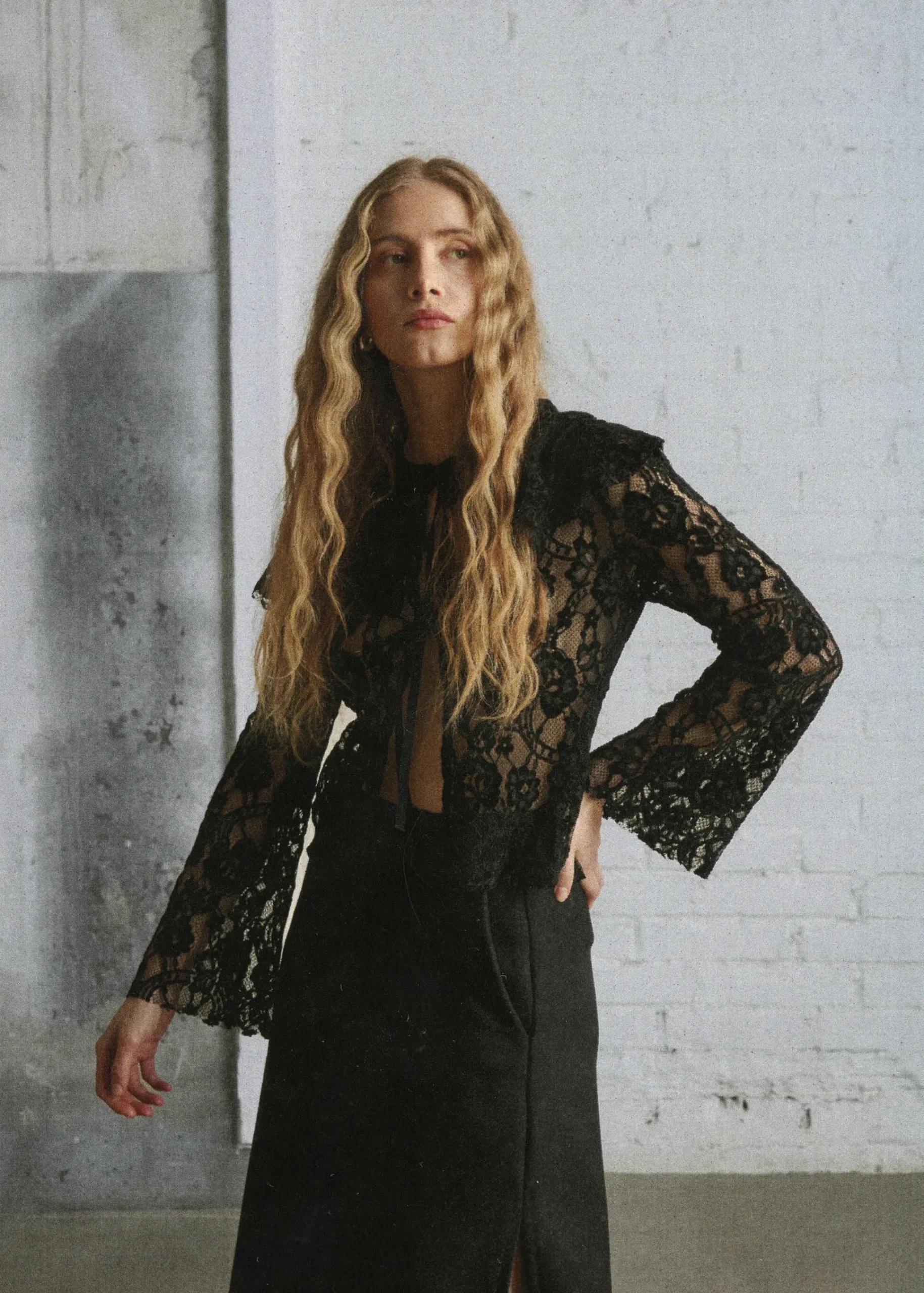 Tolpa Lace Black Blouse|ALOHAS Discount