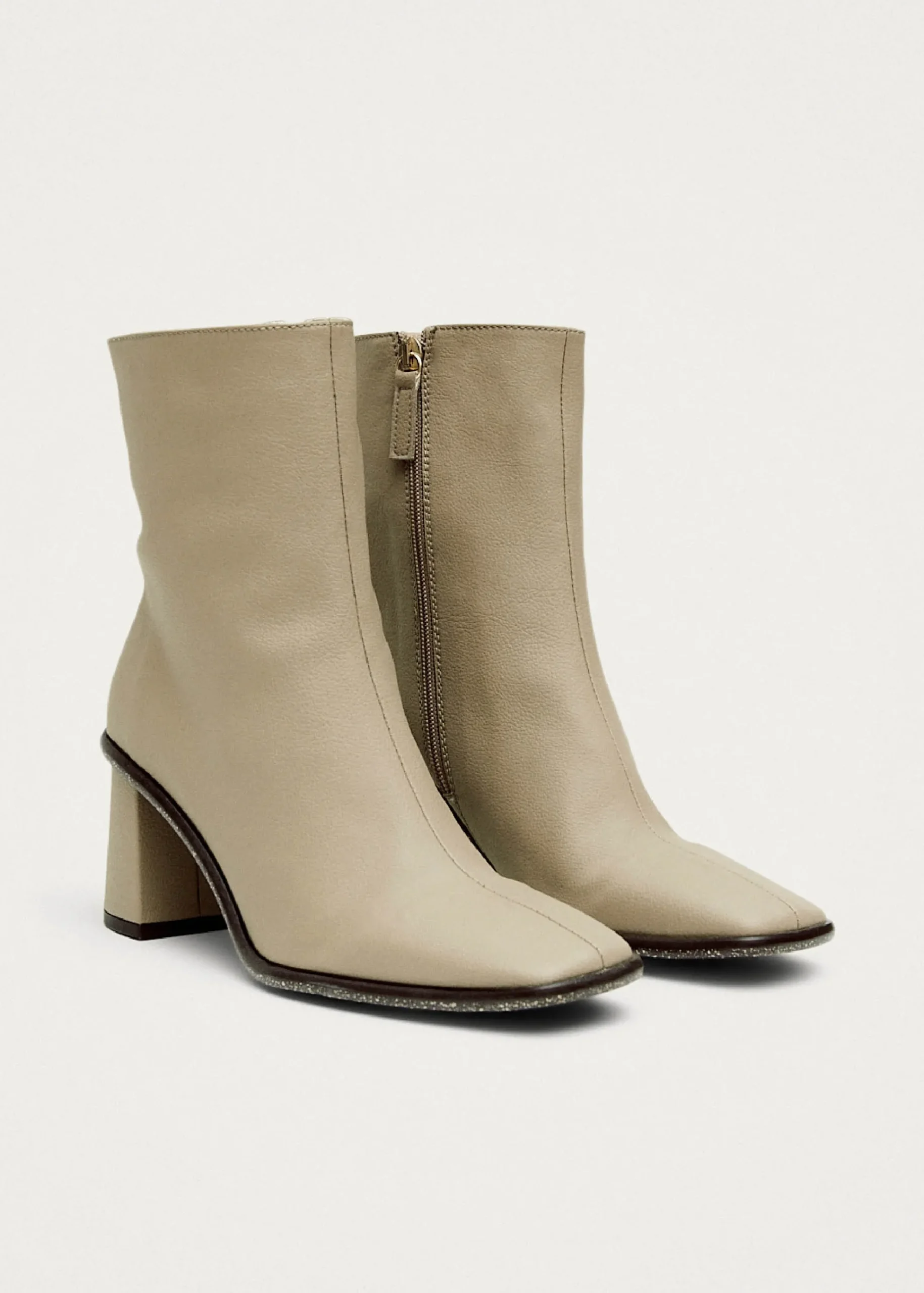 West Cactus Warm Sand Beige Vegan Leather Ankle Boots|ALOHAS New