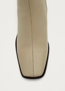 West Cactus Warm Sand Beige Vegan Leather Ankle Boots|ALOHAS New