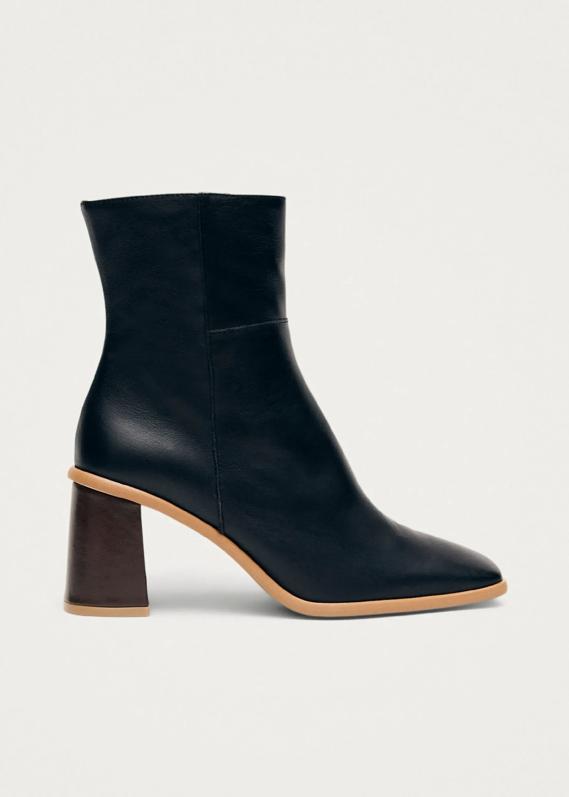 West Vintage Black Leather Ankle Boots|ALOHAS Outlet