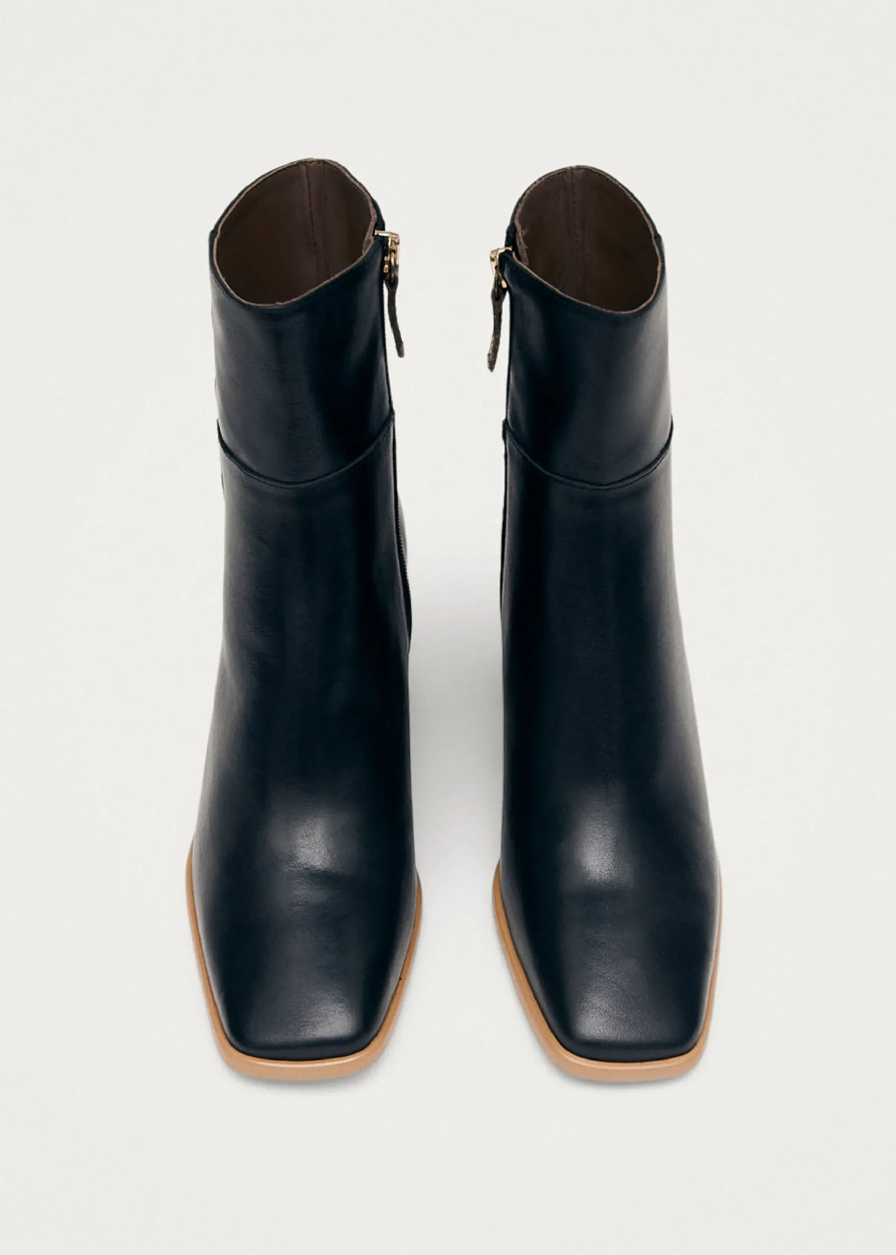 West Vintage Black Leather Ankle Boots|ALOHAS Outlet