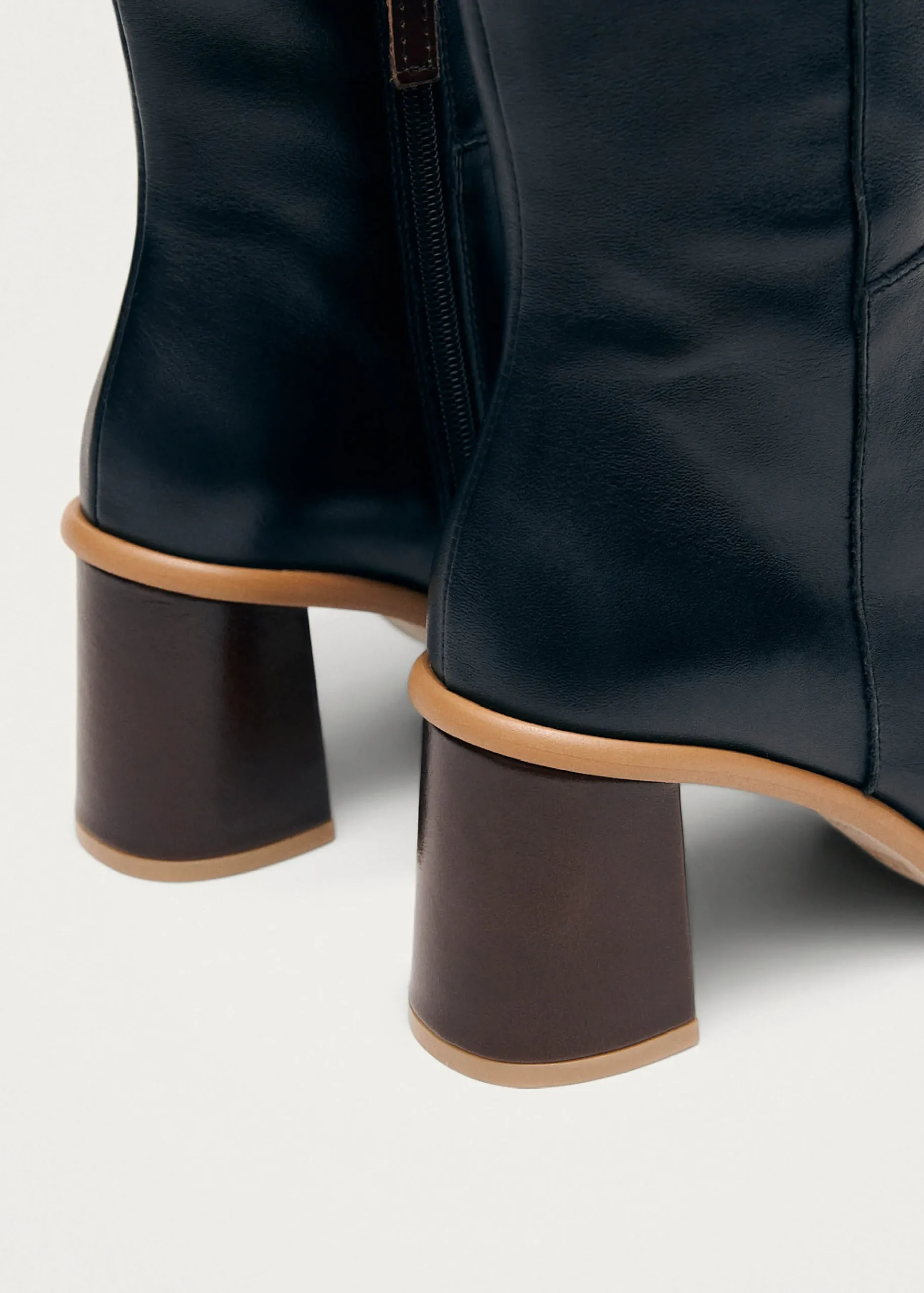 West Vintage Black Leather Ankle Boots|ALOHAS Outlet