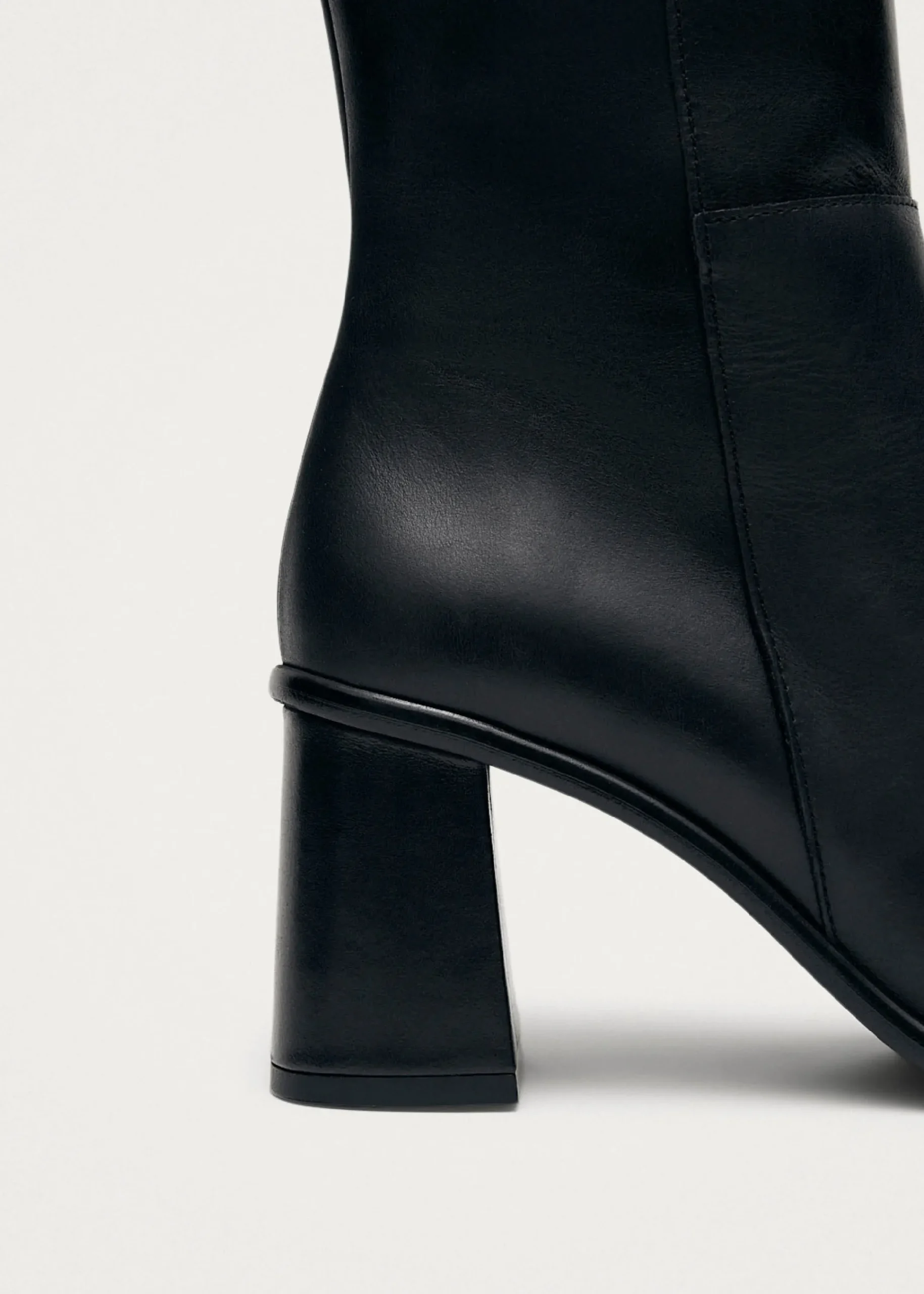 West Vintage Total Black Leather Ankle Boots|ALOHAS Online