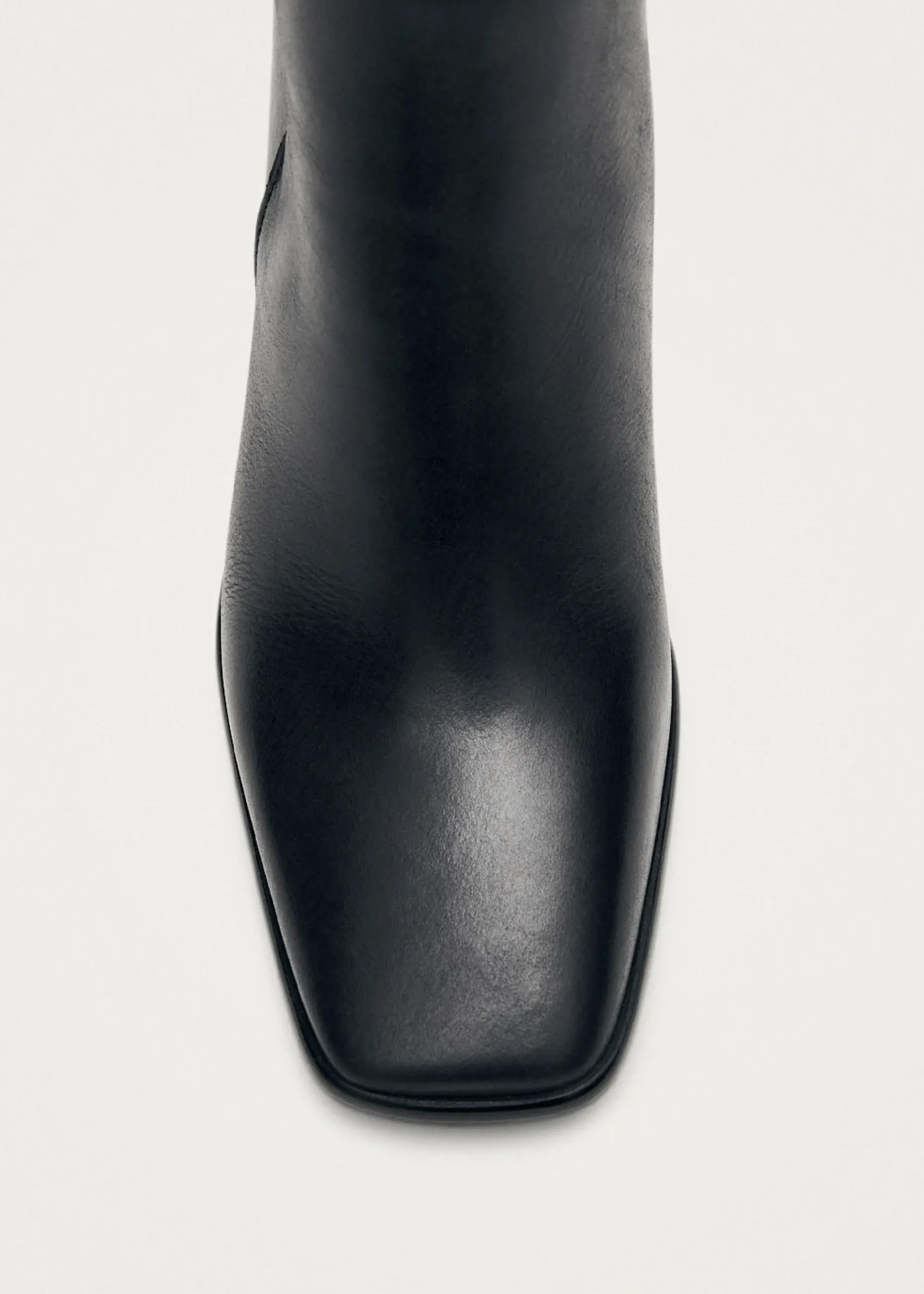 West Vintage Total Black Leather Ankle Boots|ALOHAS Online